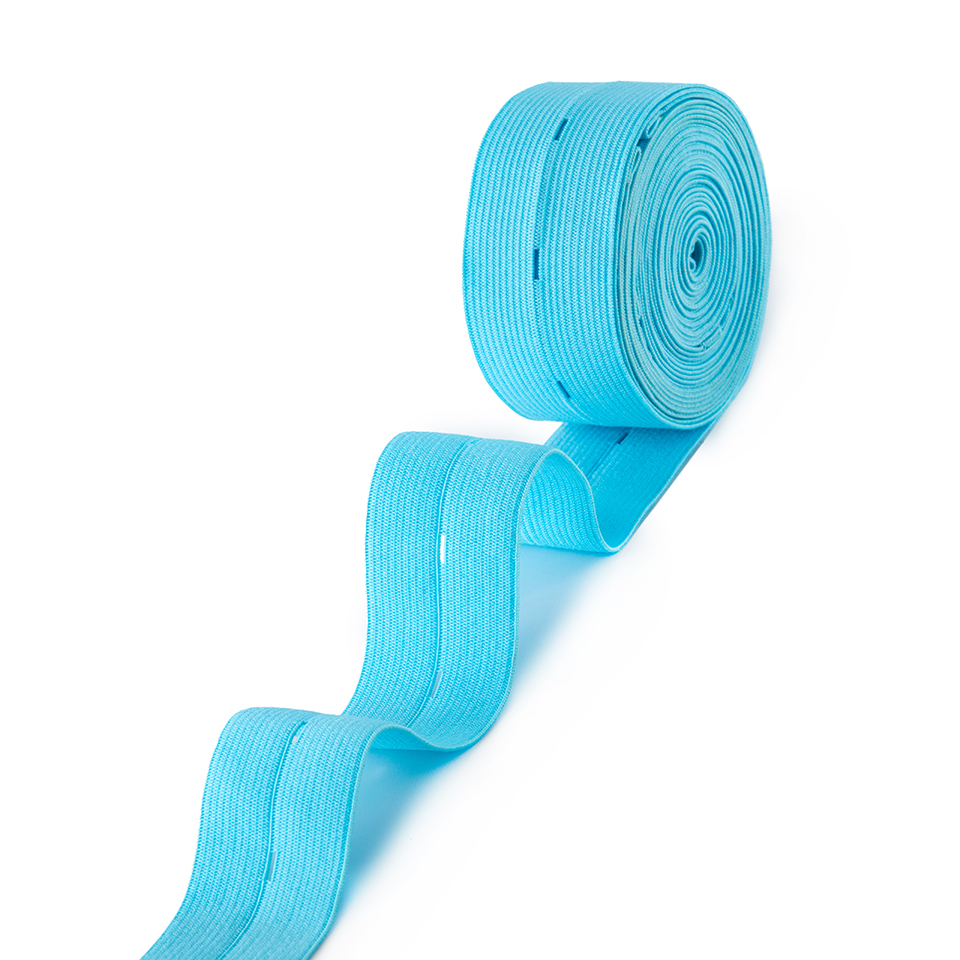 35MM*1.2MM特多针织纽扣松紧带 / 35MM Polyester Knitting Elastic Band 