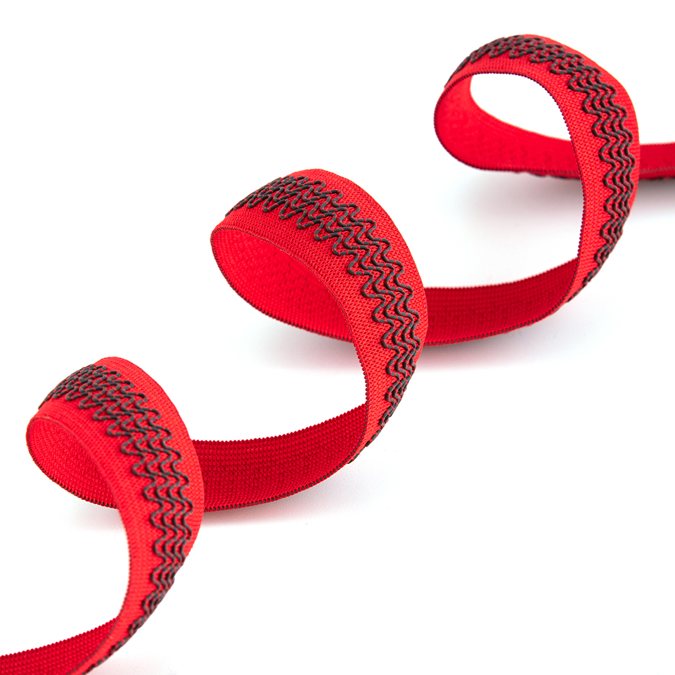 25MM*1.5MM特多针织止滑松紧带(浮4条) / 25MM Polyester Knitting Non-Slip Elastic Band