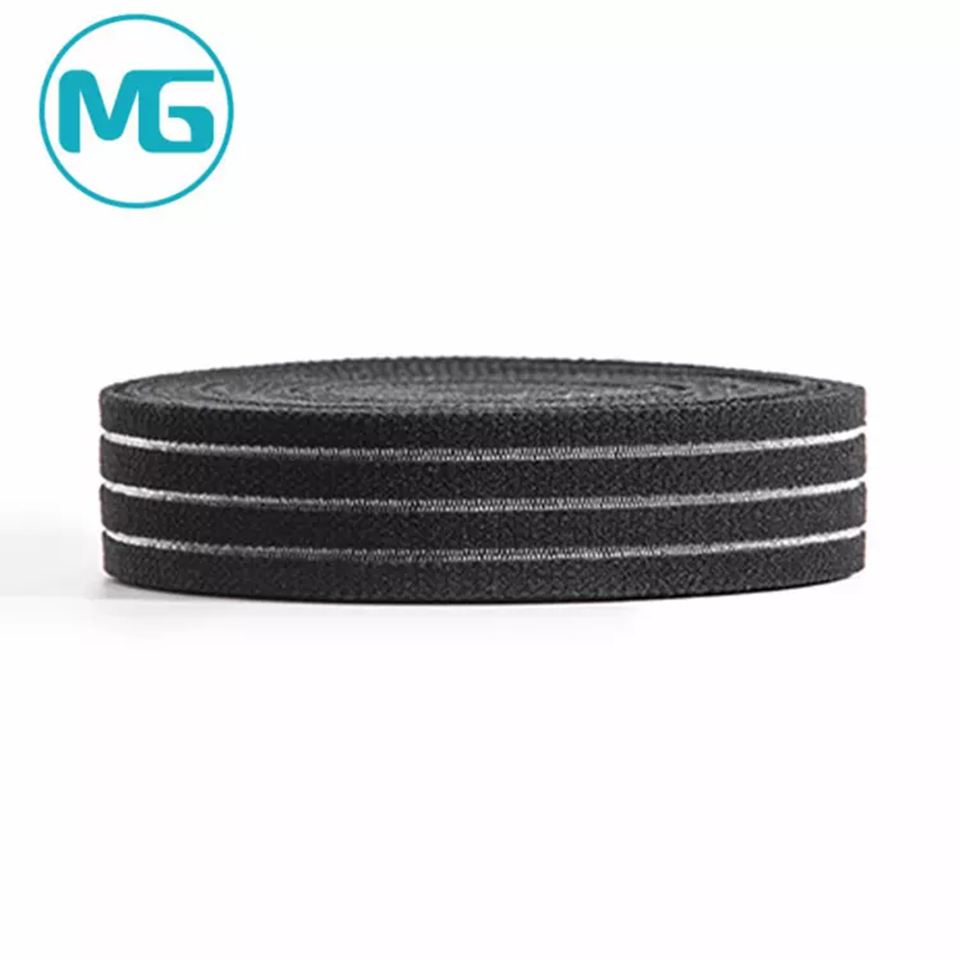 25MM*1.1伸缩尼龙松紧带(4坑) / 25MM Wooly Stretch Nylon Woven Elastic Band 