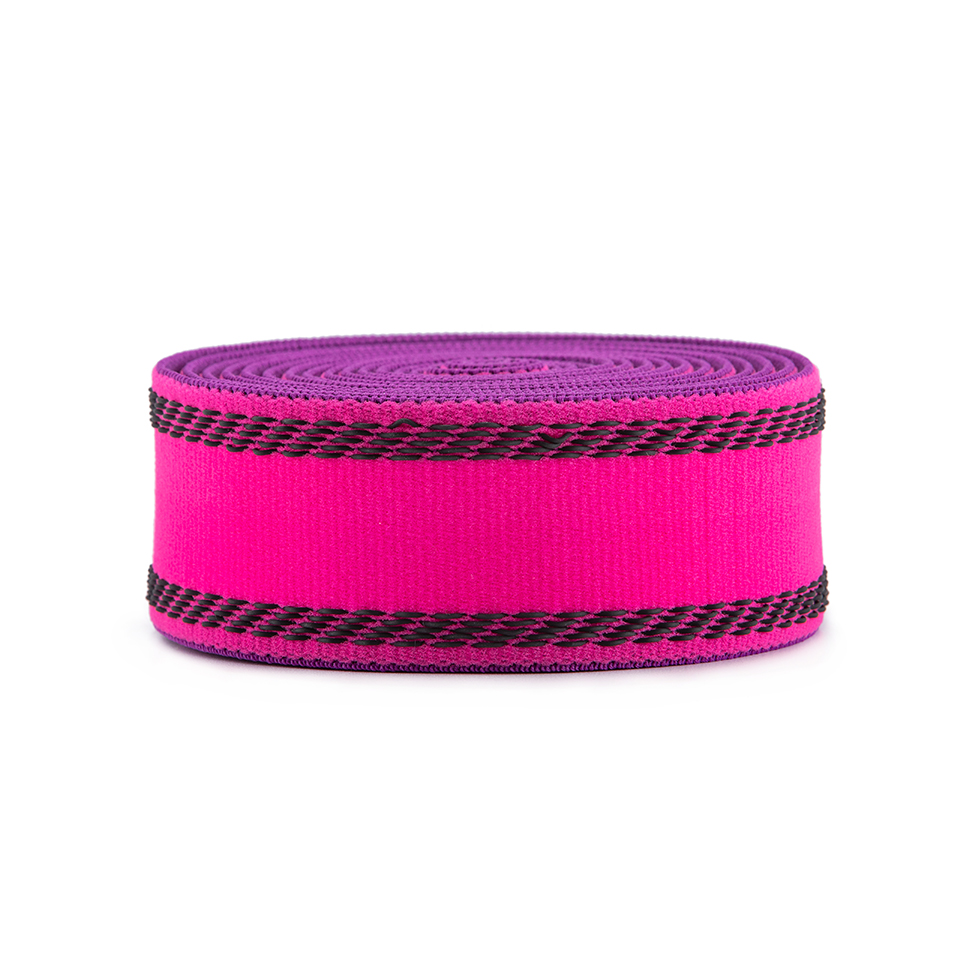40MM*2.4MM伸缩尼龙浮胶间色高速松紧带(浮10条橡筋) / 40MM Wooly Stretch Nylon  Non-Slip Jacquaard Elastic Band