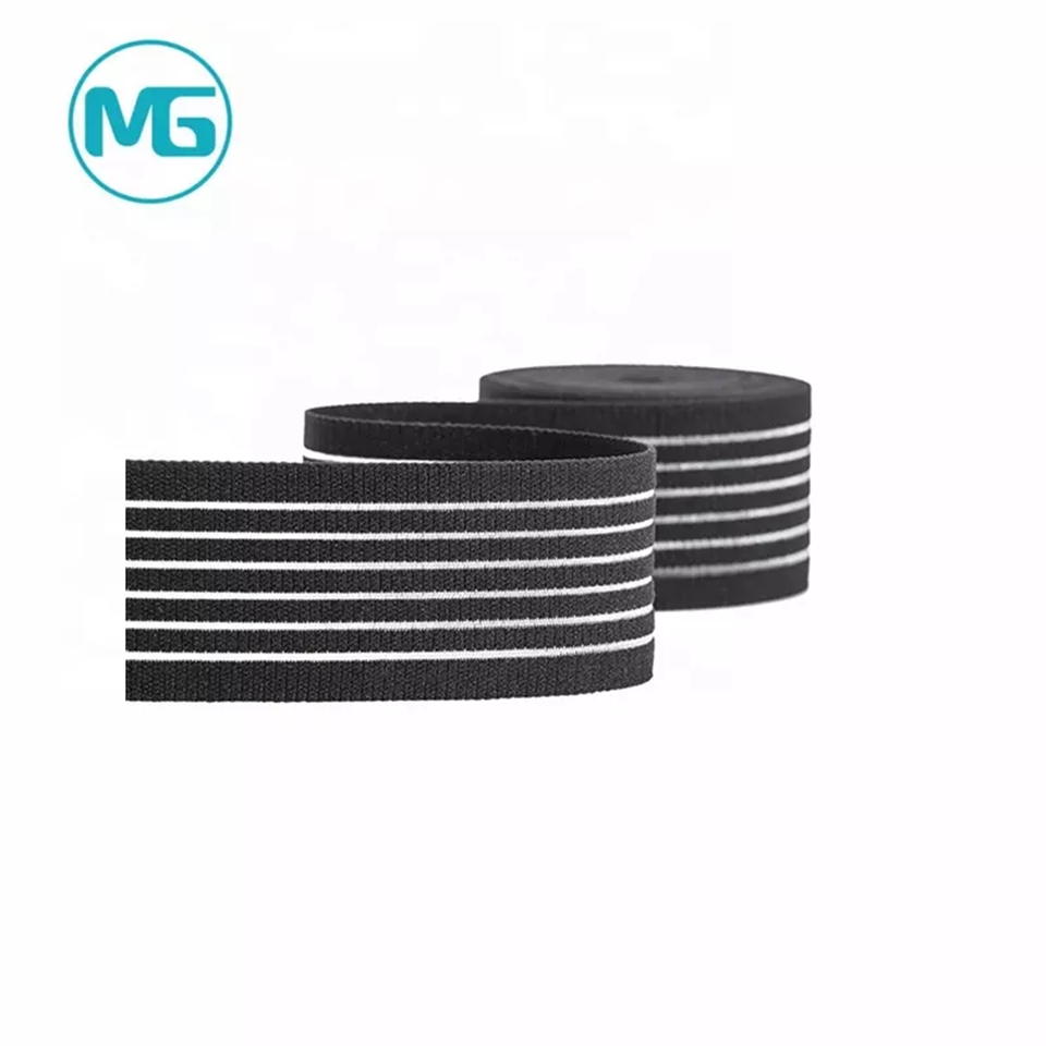 50MM*1.7MM伸缩尼龙高速中空松紧带(环保) / 50MM Wooly Stretch Nylon Breathable Elastic Band