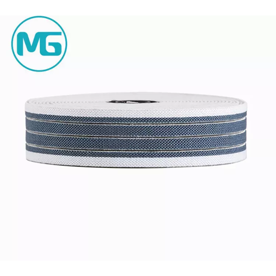 30MM*1.6MM特多间色高速中空松紧带(4坑) / 30MM Polyester Multi Color Breathable Elastic Woven Elastic Band