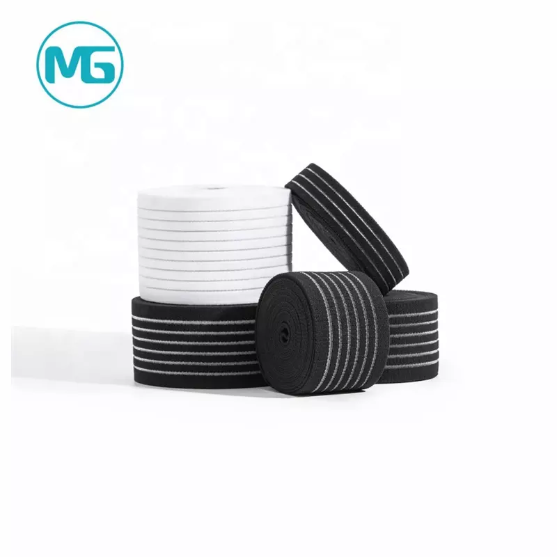 50MM*1.7MM伸缩尼龙高速中空松紧带(环保) / 50MM Wooly Stretch Nylon Breathable Elastic Band