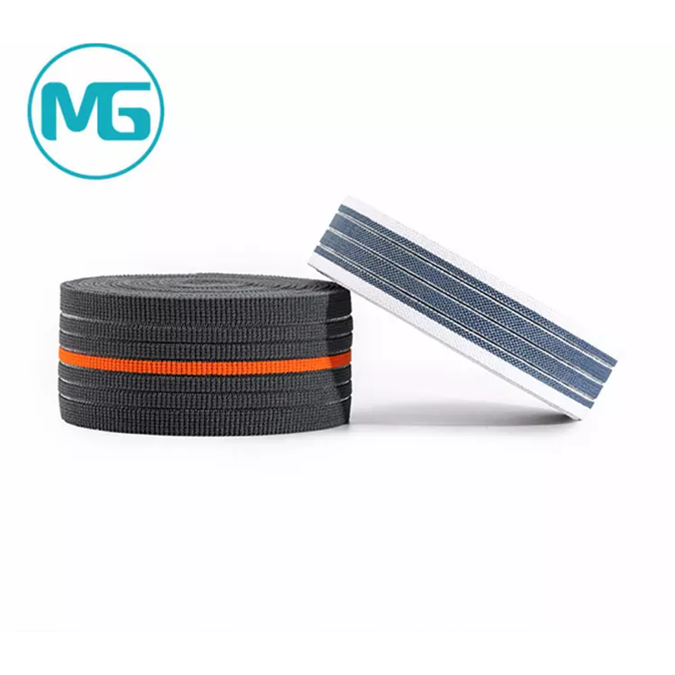 30MM*1.6MM特多间色高速中空松紧带(4坑) / 30MM Polyester Multi Color Breathable Elastic Woven Elastic Band
