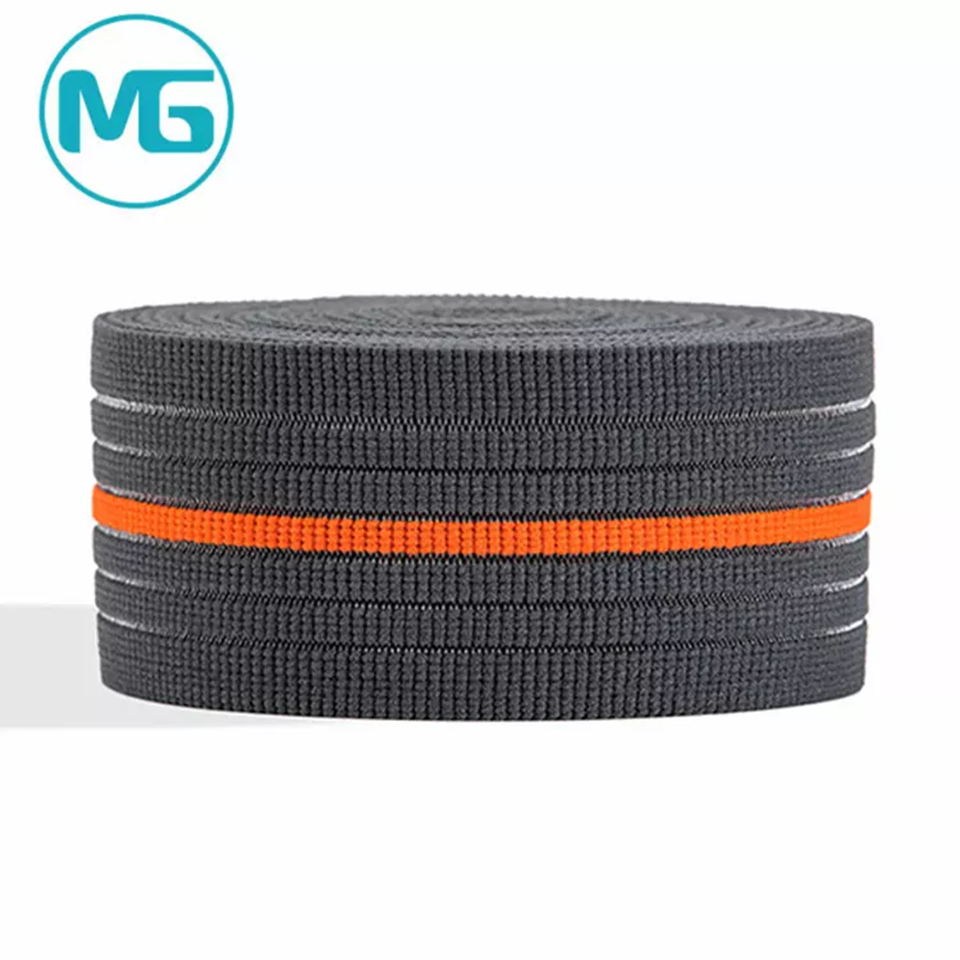 2''*1.7MM伸缩尼龙高速间色中空松紧带 / 2 Inch Wooly Strech Nylon Multi color Woven Breathable Elastic Band