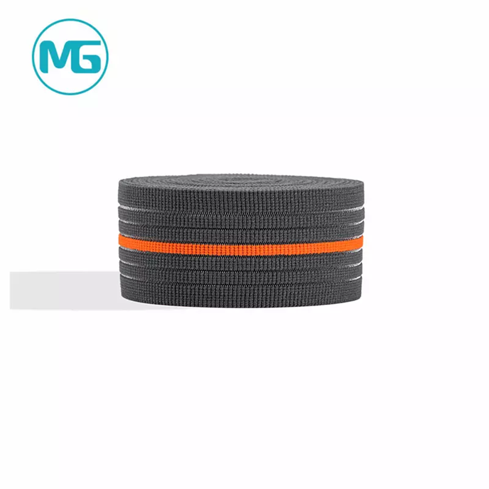 2''*1.7MM伸缩尼龙高速间色中空松紧带 / 2 Inch Wooly Strech Nylon Multi color Woven Breathable Elastic Band