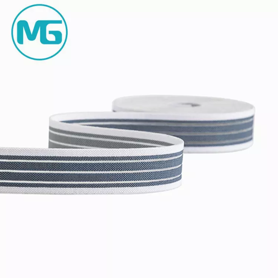 30MM*1.6MM特多间色高速中空松紧带(4坑) / 30MM Polyester Multi Color Breathable Elastic Woven Elastic Band
