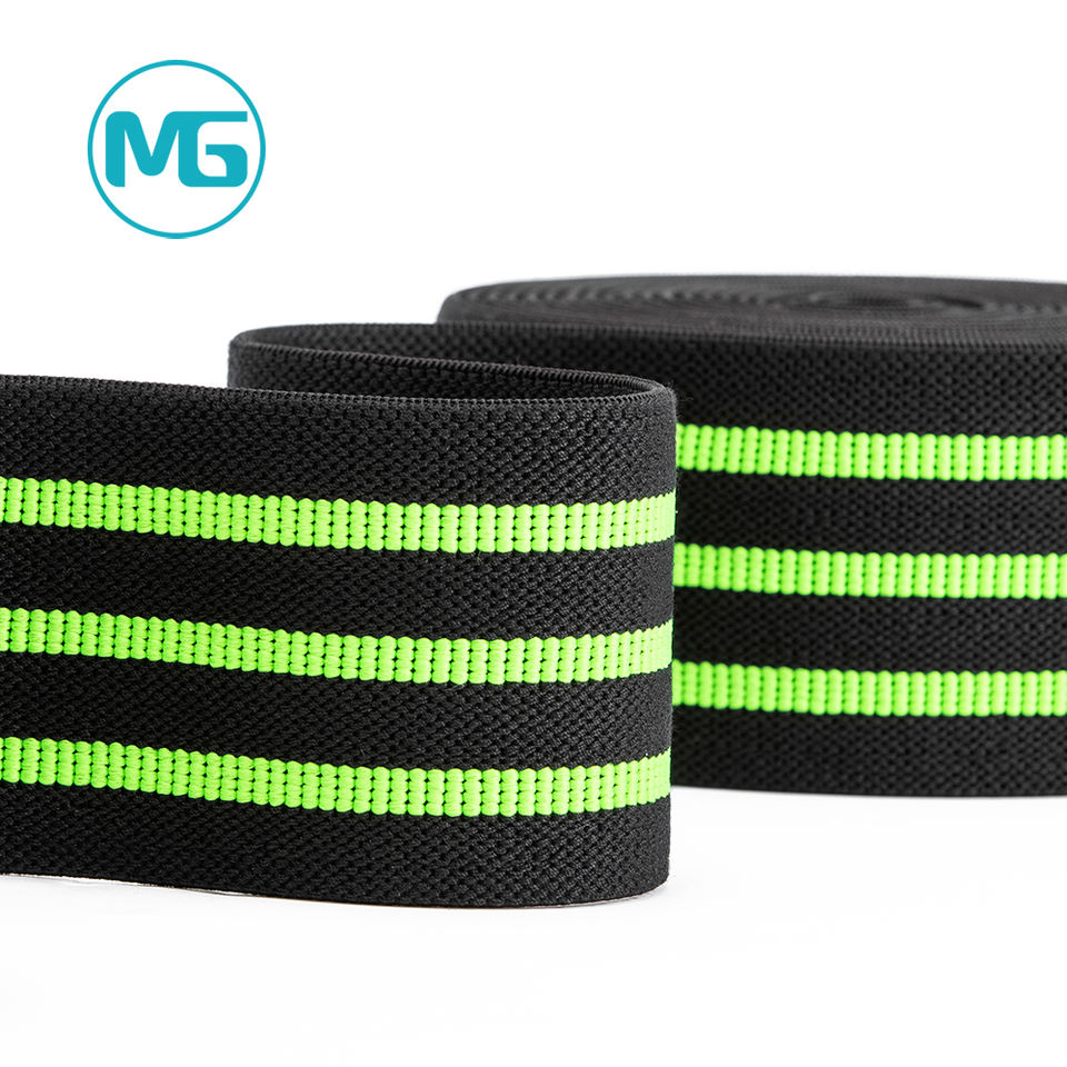 80MM*3.4MM SP线间色高速松紧带 / 80MM Spun Polyester Multi Color Woven Elastic Band