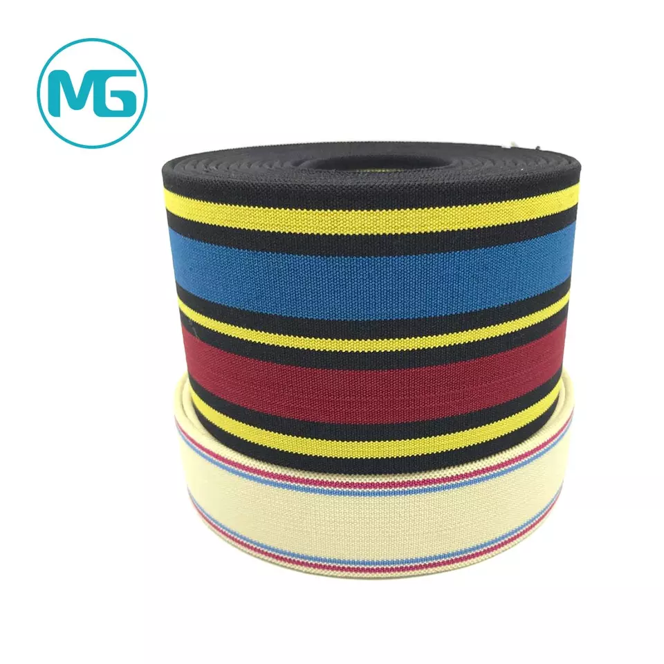 35MM*3.3MM特多高速间色松紧带 / 35MM Polyester Multi Color Woven Elastic Band