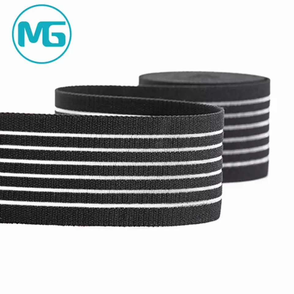 25MM*1.1伸缩尼龙松紧带(4坑) / 25MM Wooly Stretch Nylon Woven Elastic Band 