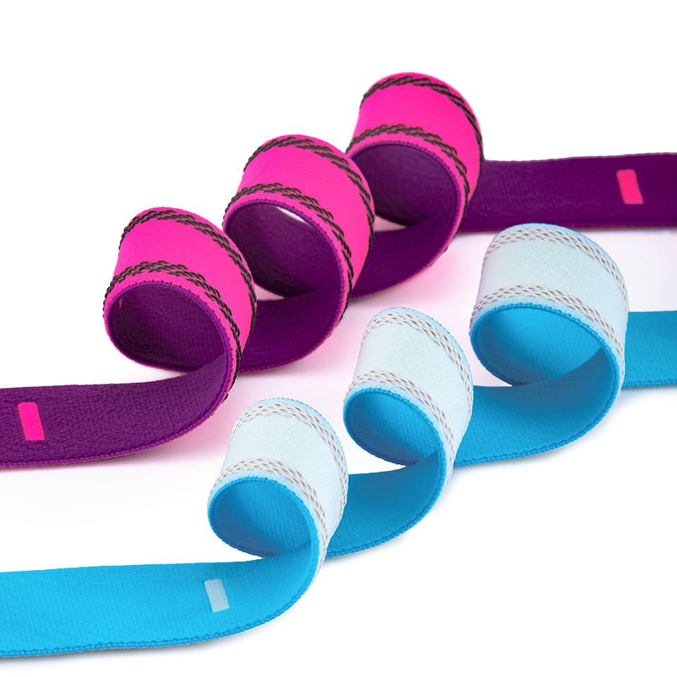 40MM*2.4MM伸缩尼龙浮胶间色高速松紧带(浮10条橡筋) / 40MM Wooly Stretch Nylon  Non-Slip Jacquaard Elastic Band
