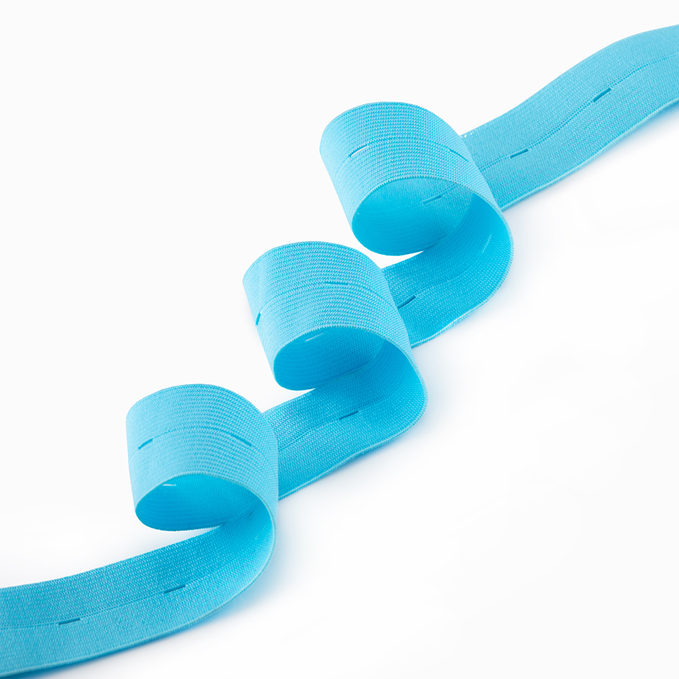 35MM*1.2MM特多针织纽扣松紧带 / 35MM Polyester Knitting Elastic Band 